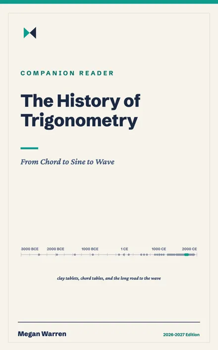 Cover of The History of Trigonometry: From Chord to Sine to Wave, by Megan Warren.