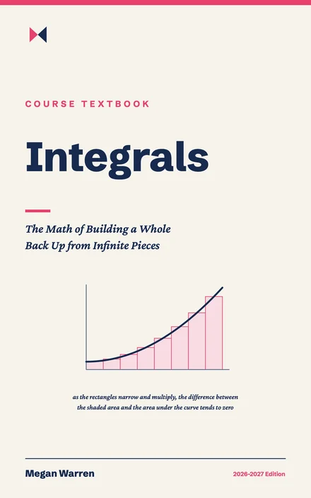 Cover of Integrals: The Math of Building a Whole Back Up from Infinite Pieces, by Megan Warren.