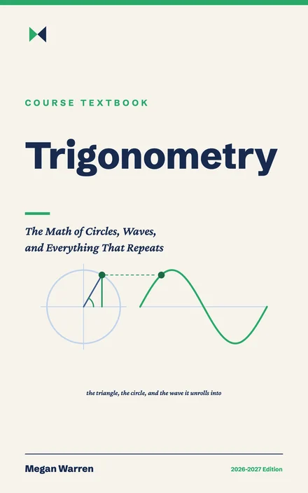 Cover of Trigonometry: The Math of Circles, Waves, and Everything That Repeats, by Megan Warren.